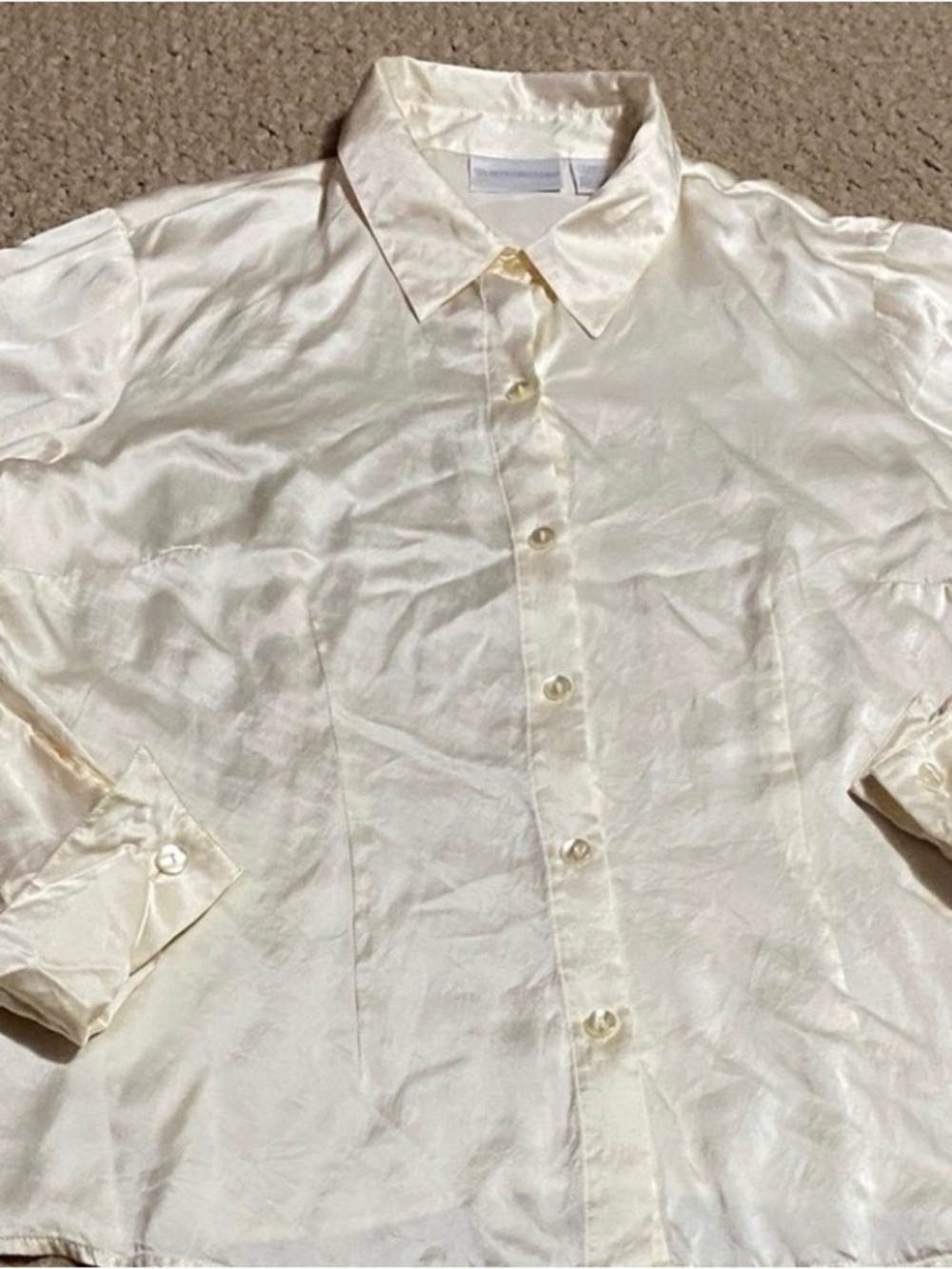 Worthington women’s size large 100% silk, long sleeve dress blouse - Picture 6 of 16